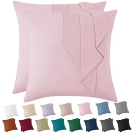 Vielit Cushion Cover 80 x 80 cm, Pink, Soft Pillowcase, Set of 2 Microfibre Cushion Covers, Decorative Cushion Cover for 80 x 80 cm Cushion, with OEKO-TEX Certificate, Resistant, Hypoallergenic