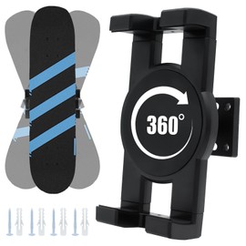 KCMOSGI Skateboard Wall Mount,360° Rotating Skateboard Wall Hanger,Universal Skateboard Decks Wall,Any Horizontal Angle,Suitable for Skateboard Lovers