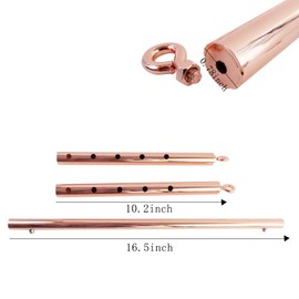 Spreader Bar Rose Gold Red Black Silver Adjustable Stainless Steel Bar, Yoga Training Fitness Gear, Workout Bar,Sports Gym Kit (Rose Gold)