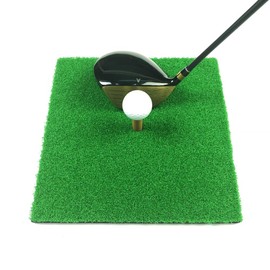 Golf Hitting Mat Golf Practice Mat with Rubber Tees & Golf Balls Portable Turf Golf Training Hitting Mat for Indoor & Outdoor Practice（11.8×11.8 Inch）