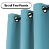 Solid Grommet Thermal Insulated Blackout Curtains for Living Room/Patio, Noise