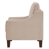 Miscoos Modern Velvet Accent Armchair-Single Sofa Chair with Wooden Legs