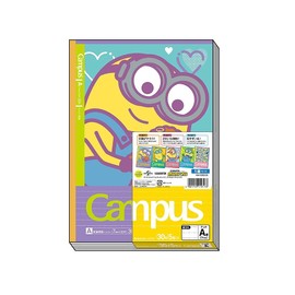 Showa Note 414520001 Minions Campus Notebook, Dotted Ruled, A-Ruled, Pack of 5