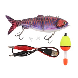 Robotic Swimming Fishing Bait Multi Jointed USB Rechargeable Electric Fishing Lure with LED Light and Propellers for Freshwater BL 2023