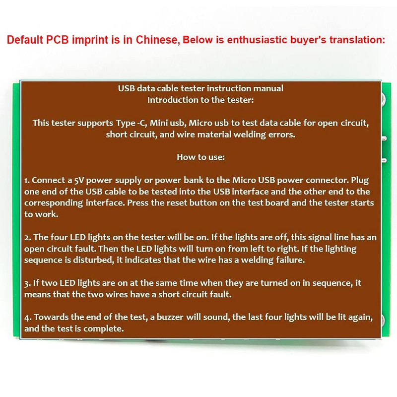 USB Cable Tester, 3-in-1 Data Wire Test Fixture Precise Charging