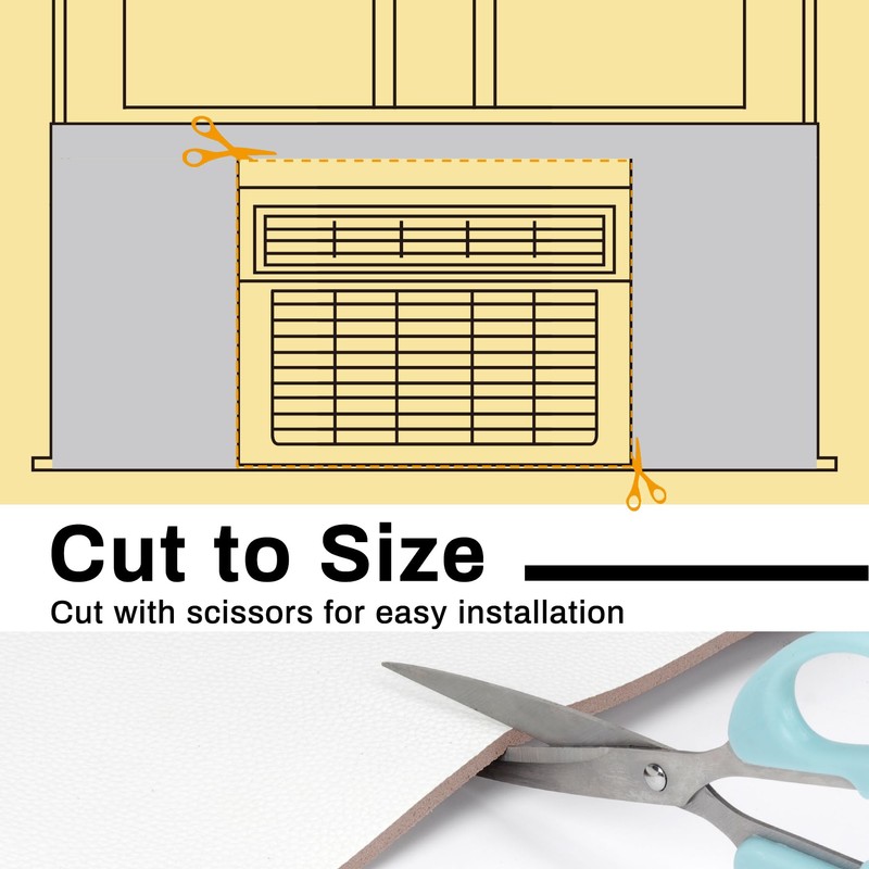 Powrocket Window Air Conditioner Surround Foam Insulation Panels,Window AC Side