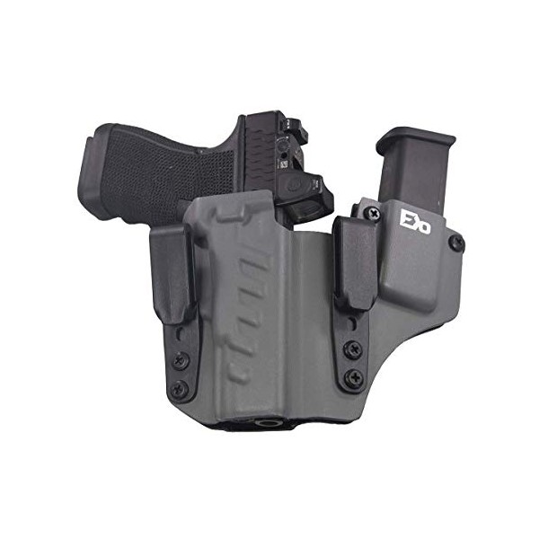 Fierce Defender IWB Kydex Holster Compatible with Glock 19 23 32 -The +1 Series -Made in USA- GEN 5 Compatible (Gunmetal Grey)