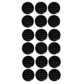 2" Round Plastic Louver Soffit Air Vent Reptile Screen Grille Cover Multiple Colors/Quantities (18, Black)