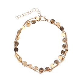 Mikovivi Women's Anklet, 10.43 Inch Lightweight Gold Anklet Alloy Waterproof Ankle Bracelet for Women Stylish Foot Jewelry for Women