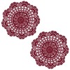 BIBITIME 2PCS 13 inches to 14 inches Cotton Crochet Doilies