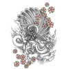 2 Sheets Dragon Tattoo Phoenix Tattoo Temporary Tattoo Arm Tattoo