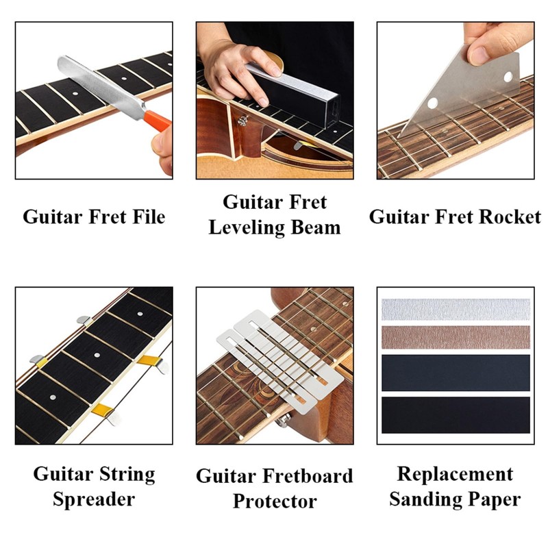 17Pcs Guitar Luthier Repair Tools Set for Guitar Bass