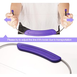 ilauke Tortenbodenteiler 32,5cm x 16cm, Tortenbodenschneider mit Höhenverstellbarem Schneidedraht und mit Gratis Kuchenschaber,Tortensäge zum Gleichmäßigen Schneiden von Tortenböden(Purple + Silver)