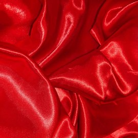 Satin Fabric 60 Inch Wide - Luxurious Silk Like Touch, Perfect for Dressmaking, Lining & Drapes, Available in Red, White, Gold, Pink & More, Sold by The Metre by CRAFT Queen LTD (Red, 1m)