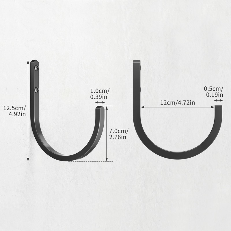 Garden Hose Holder Wall Mount - Aluminum Hose Hanger for