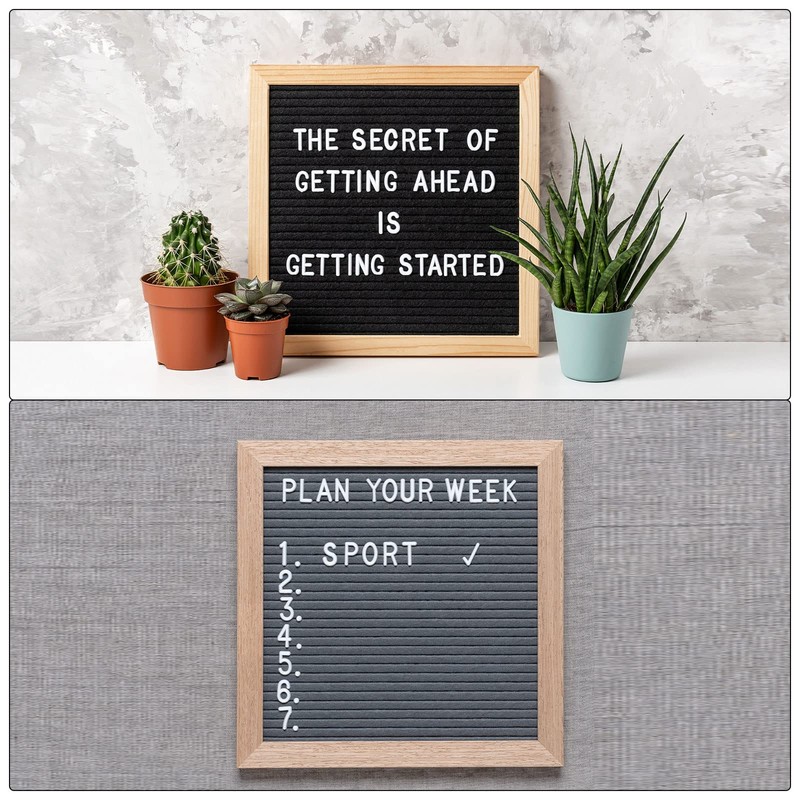 QUARKZMAN Felt Letter Board Numbers Sign 3/4 Inch Black Alphabet