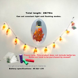 Fall Thanksgiving Decorations Fall Pumpkin Maple Leafed String Light, Fall Lights Battery Operated Indoor Home Outdoor Thanksgiving Decor (6.6Ft 10LED Light Bulb)