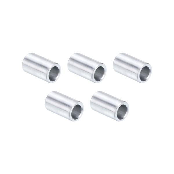 QUARKZMAN Pack of 5 Aluminium Spacers 1/4 Inch Bore x