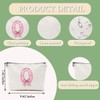 Pink Bow O, Alphabet Makeup Bag for Women, Washable Travel