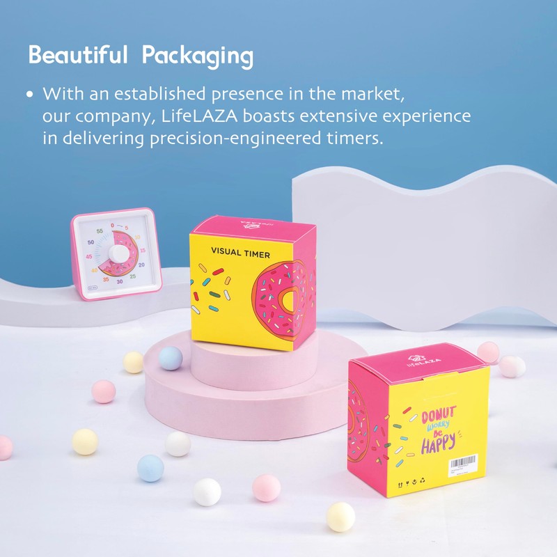 LifeLAZA Visual Timer 60 Minutes Countdown Timer for Kids and