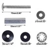Hibbent 2PCS Toilet Seat Bolts Kit,Universal Stainless Steel Downlock Nuts