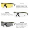 Feyachi Shooting Glasses with 3 Interchangeable Lenses, Safety Goggles Impact-Resistant