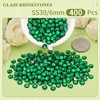 400PCS SS30/6mm Crystal Rhinestones (Emerald Green), Bedazzling Flatback Glass Rhinestones