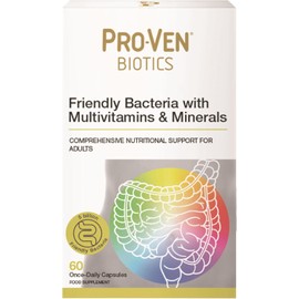 Pro-Ven Probiotics Once Daily – 5 Billion CFU Gut-Friendly Bacteria + 100% NRV Multivitamins & Minerals – 60-Day Supply – Complete Nutritional Support for Men & Women