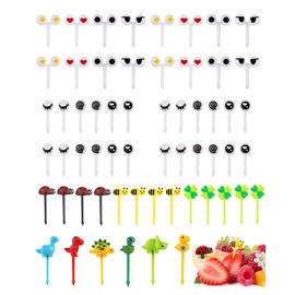Pack of 70 Children's Fruit Forks, Mini Fruit Forks, Children's Food Picks for Party, Afternoon Tea, Lunch Boxes Accessories
