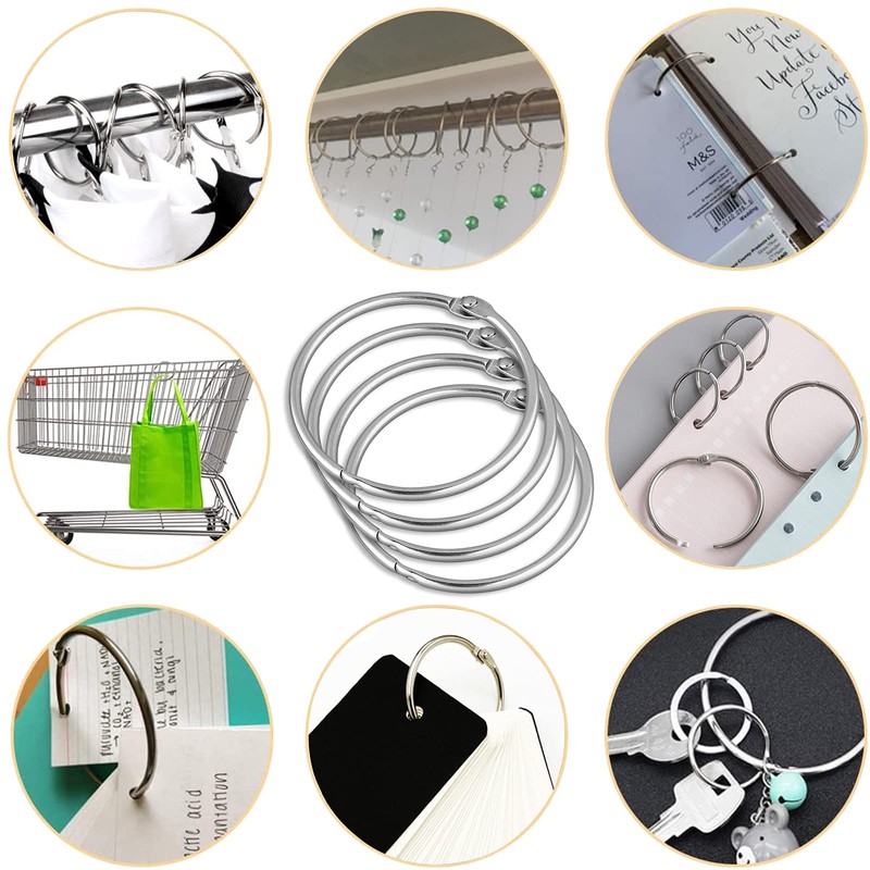 24 Pack Shower Curtain Rings, Rustproof Decorative Shower Curtain Hooks