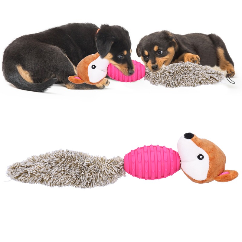 Pet Chew Toys Teeth Cleaning Biting Interactive Training Stuffed Plush