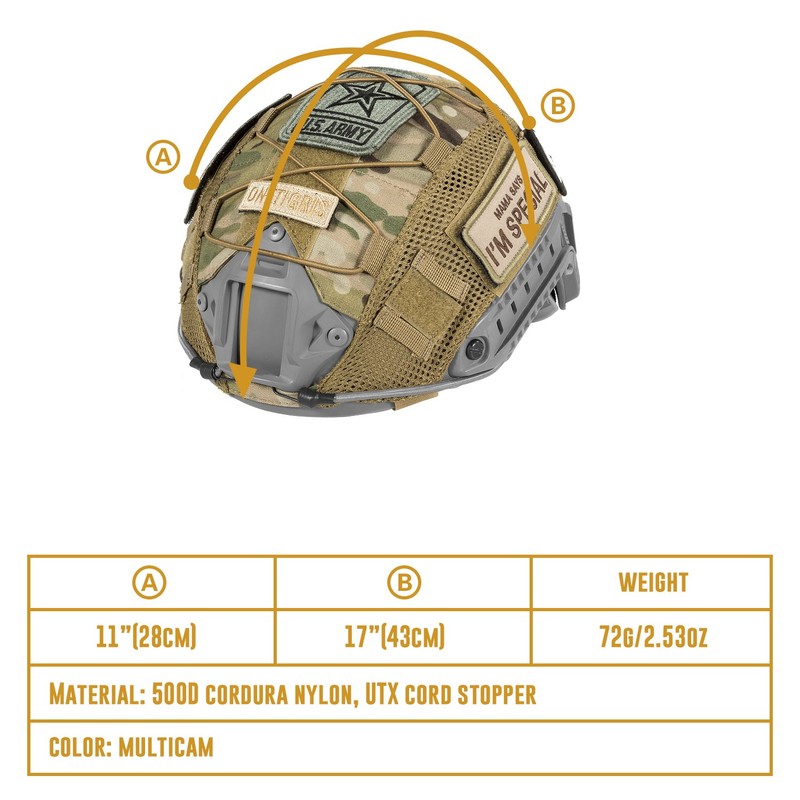 OneTigris Helmet Cover MC Helmet Protection for Fast PJ Type