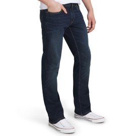 Quiksilver Men's 5 Pocket Straight Fit Stretch Waist Denim Jeans, Blue Mountain