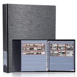 MUQING 2 in 1 Film Negative Storage Kit, 25 Pcs 135 35mm Films and 25 Pcs 120 Film Negative Pages with 3 Ring Album Binder, Storage Box Set Acid Free Film Holder