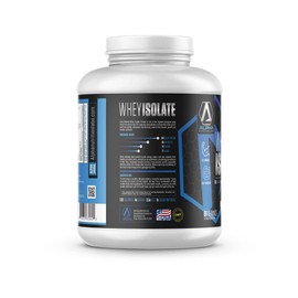 Alpha Nutrition Labs Whey Isolate Protein Powder - Vanilla Flavor, 28g of Protein, Low Carb, Keto-Friendly
