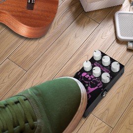 M-VAVE Electric Guitar Effects Pedal DC 9V 3-gear EQ Adjuster Portable Guitar Multi Effects Pedal 9-gear Music Effects selection Metal Case for Speaker Mixer Headphones Sound Card