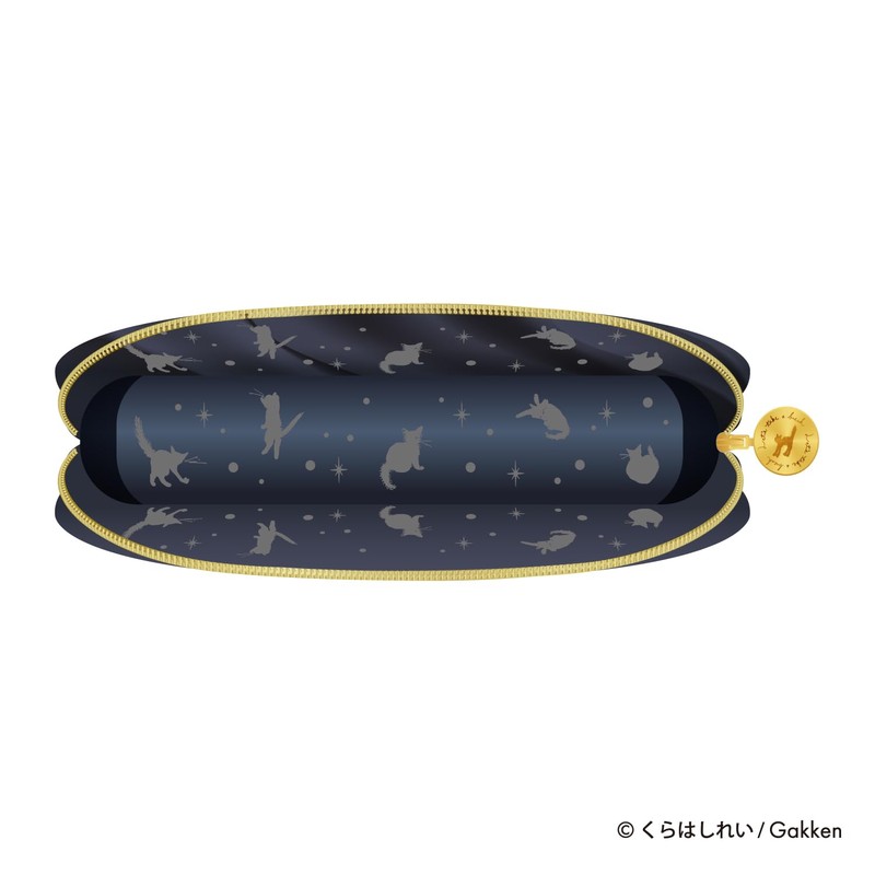 Gakken StaFul Kara Nishi Pen Case, Synthetic Leather, Black H21801