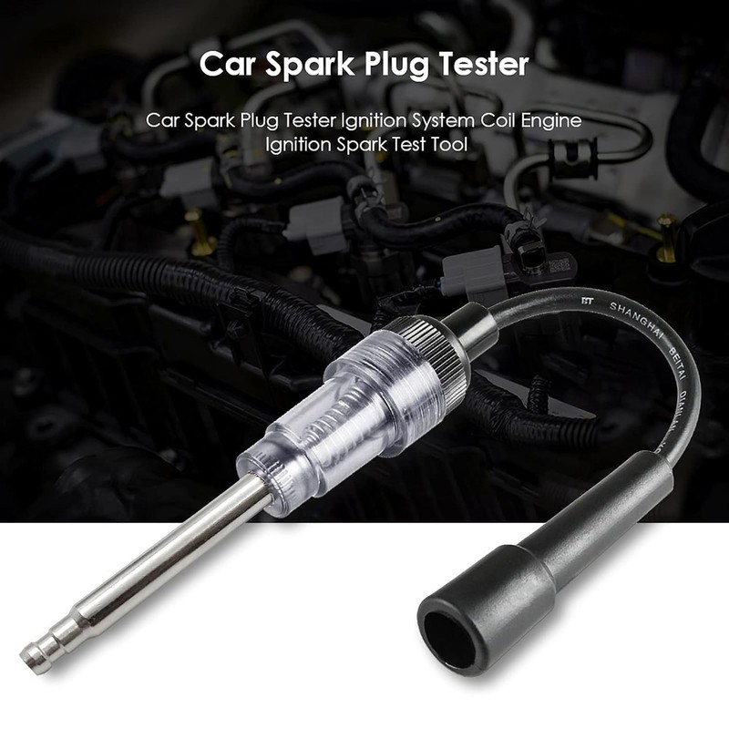 2PCS Spark Plug Tester, Engine Ignition Coil Tester Straight Boot