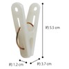 OHE Clothespins, White, Approx. Length 2.2 x Width 1.5 x