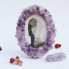 Kino Natural Amethyst Cluster Photo Frame Decorative Crystal Quartz Stone