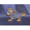 Castle Enterprise Forcart Handcrafted Glassware with Gold Beads Emperor Dragon
