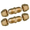 2 Pieces Air Conditioning Copper Pipe Extension Connectors Brass Flare