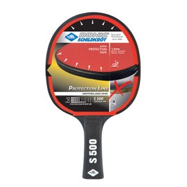 Donic-Schildkröt S500 Protection Line Table Tennis Bat, with Protection against Plucking, 1.5mm Sponge, Elite Pad - ITTF, 713055 Multicoloured 713055