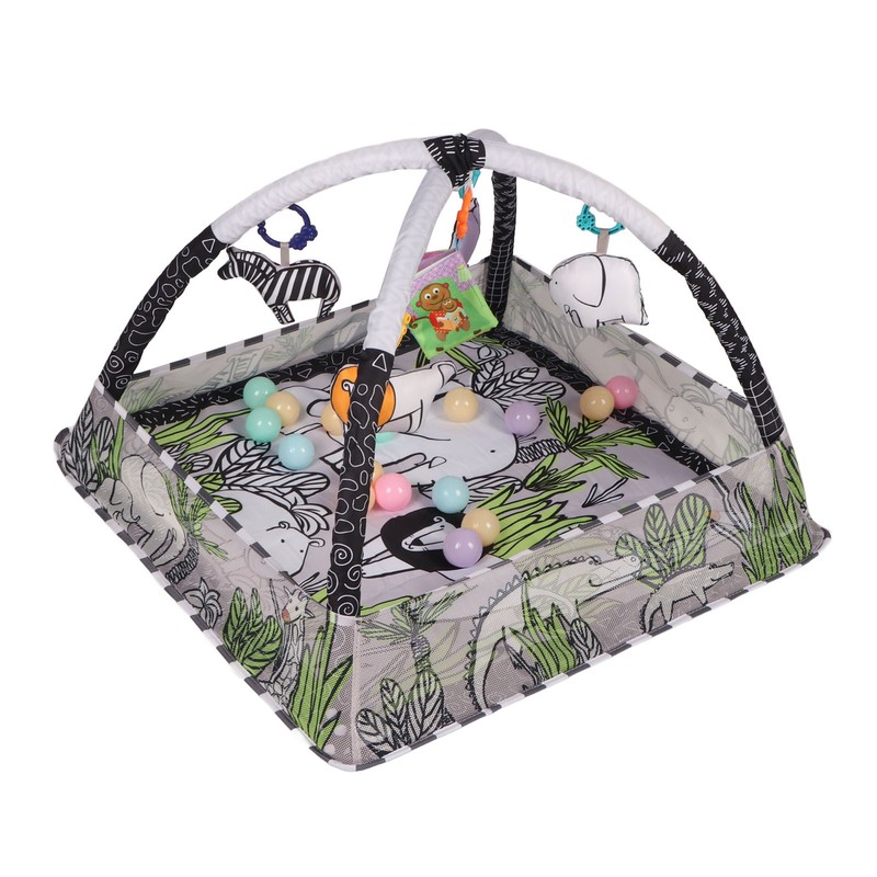 Portable Cozy Baby Gym Play Mat Square Wild Prairie Pattern