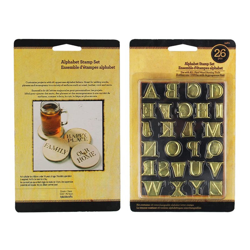 FrogBro Pack of 26 Wood Burning Pyrograph Soldering Tip Stamps,