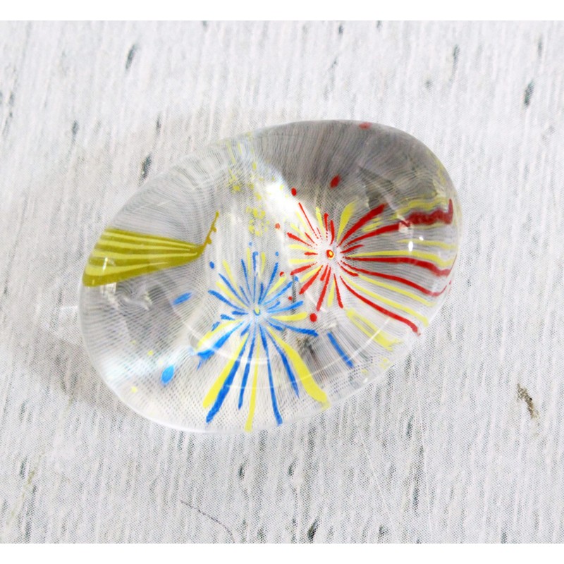Craftman's House Glass Chopsticks Rest (Fireworks)