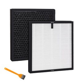 F1 Air Replacement Fi-lter Compatible with Ameifu F1 Air Purifi-er,3-IN-1 H13 True Hepa Double-Sided Filt-er Replacement, 2 Pack