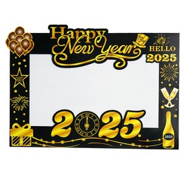 Soochat New Year Photo Booth Frame New Years Photo Booth Props 2025 Happy New Year Decorations Supplies