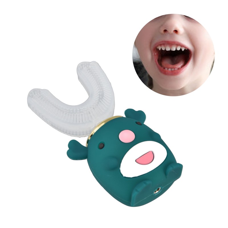 Kids U Shaped Toothbrush 5 Modes Waterproof Electric Sonicare 360