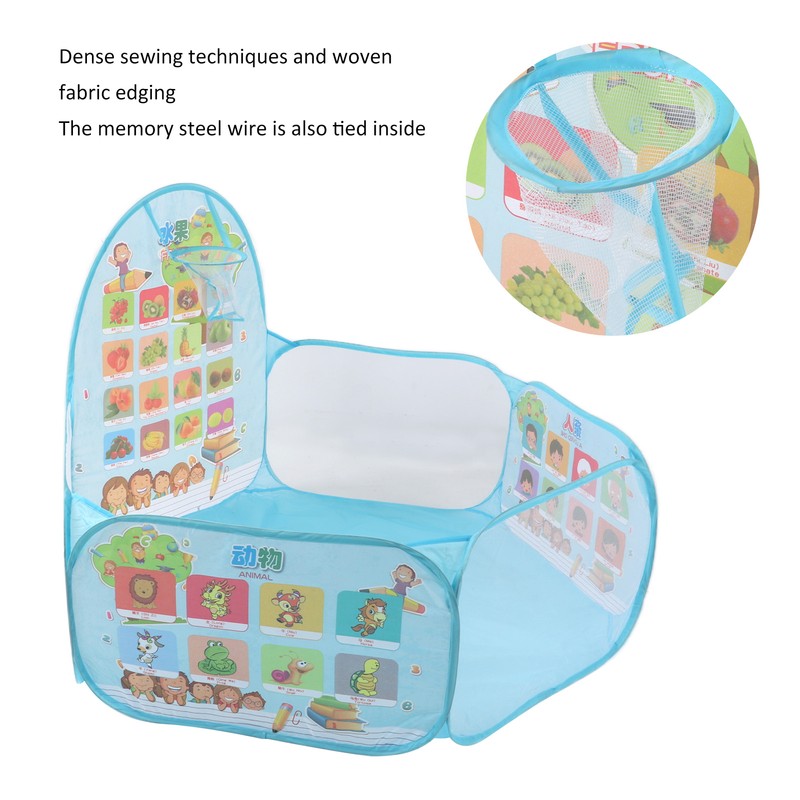 Children's 1.2m Basketball Pool Big Safe Foldable Blue Kids Indoor